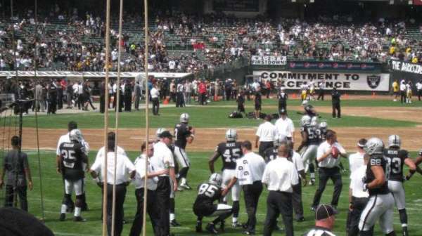 Oakland Coliseum, section: 105, row: 8, seat: 5