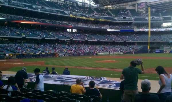 American Family Field, section: 112, row: 11, seat: 2