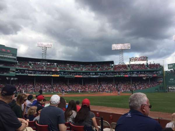 Fenway Park, section: Right Field Box 7, row: D, seat: 20