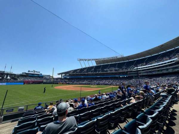 Kauffman Stadium, section: 114, row: L, seat: 1