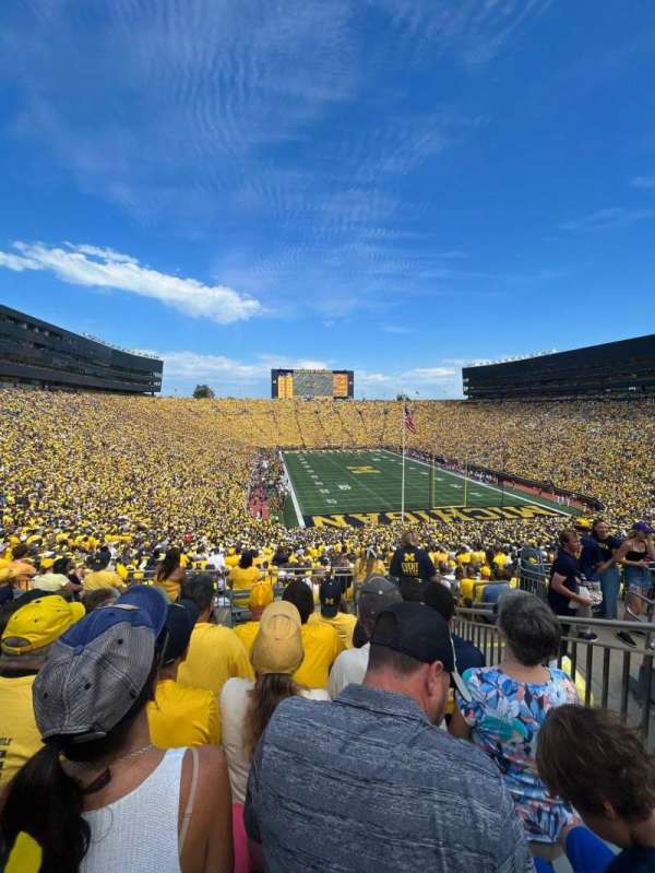 Michigan Stadium, section: 14, row: 80, seat: 14