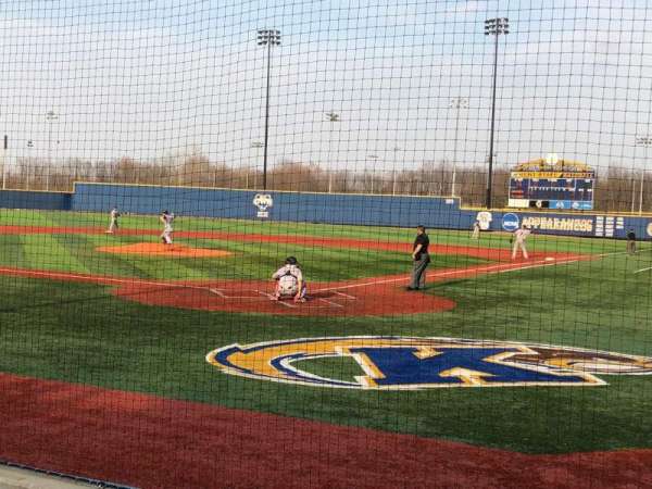 Schoonover stadium, section: A, row: 4, seat: 3