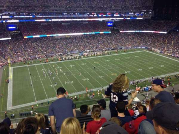 Gillette Stadium, section: 312, row: 7, seat: 3