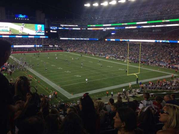 Gillette Stadium, section: 201, row: 9, seat: 17