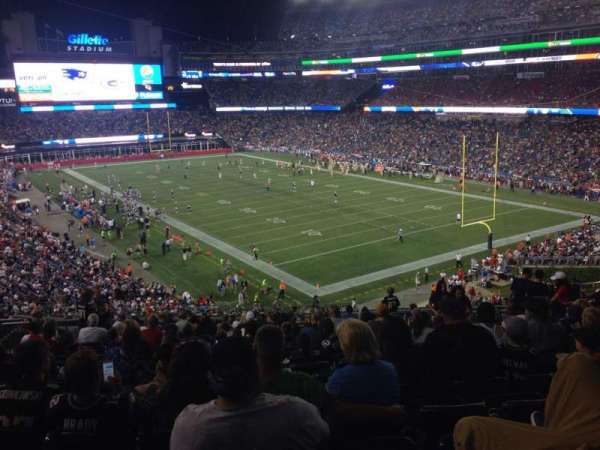 Gillette Stadium, section: 202, row: 18, seat: 9