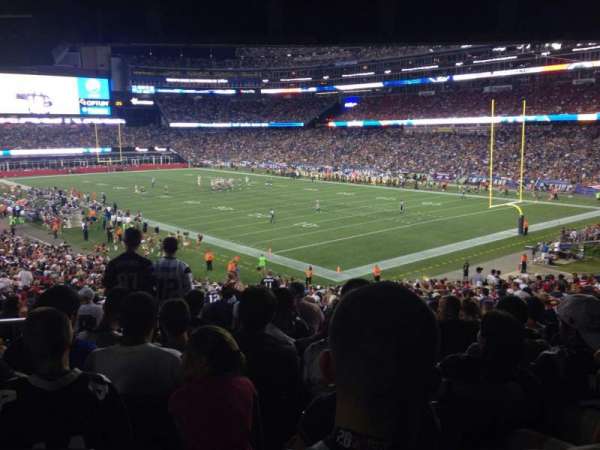 Gillette Stadium, section: 102, row: 38, seat: 22