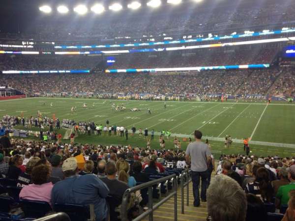 Gillette Stadium, section: 105, row: 34, seat: 16
