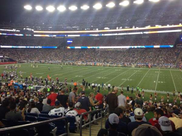 Gillette Stadium, section: 106, row: 32, seat: 21