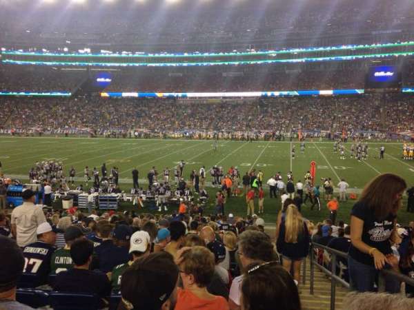 Gillette Stadium, section: 108, row: 20, seat: 1