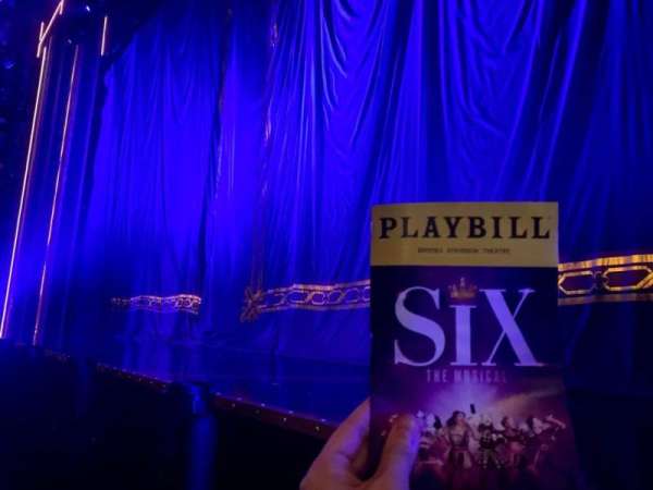 Lena Horne Theatre, section: Orchestra R, row: AA, seat: 6