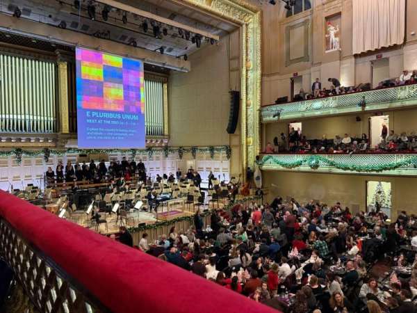 Symphony Hall, Boston, section: 1 Balcony Left, row: A, seat: 25