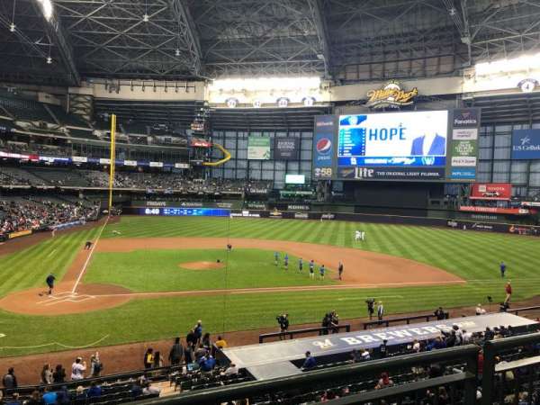 American Family Field, section: 215, row: 2, seat: 10