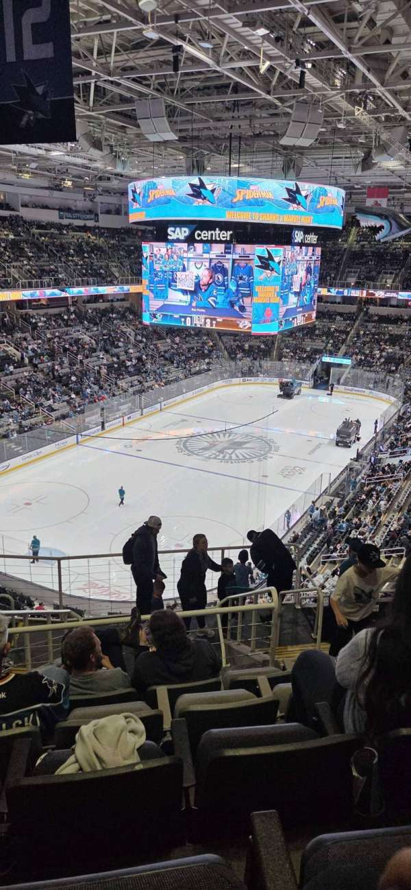 SAP Center, section: 206, row: 10, seat: 4