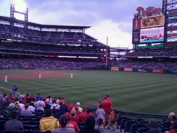 Citizens Bank Park, section: 109, row: 22, seat: 1