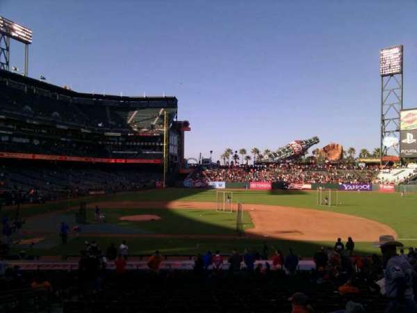 Oracle Park, section: 108, row: 27, seat: 6
