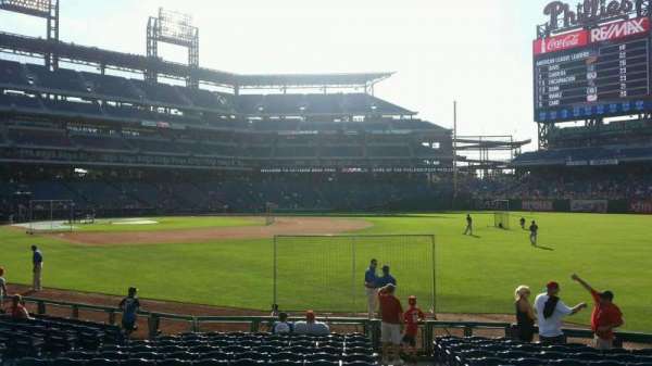 Citizens Bank Park, section: 110, row: 15, seat: 1