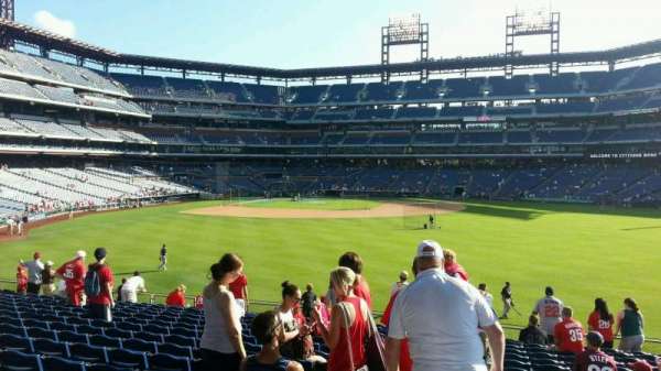 Citizens Bank Park, section: 102, row: 16, seat: 20