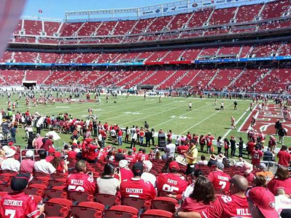Levi's Stadium, section: 133, row: 17, seat: 7