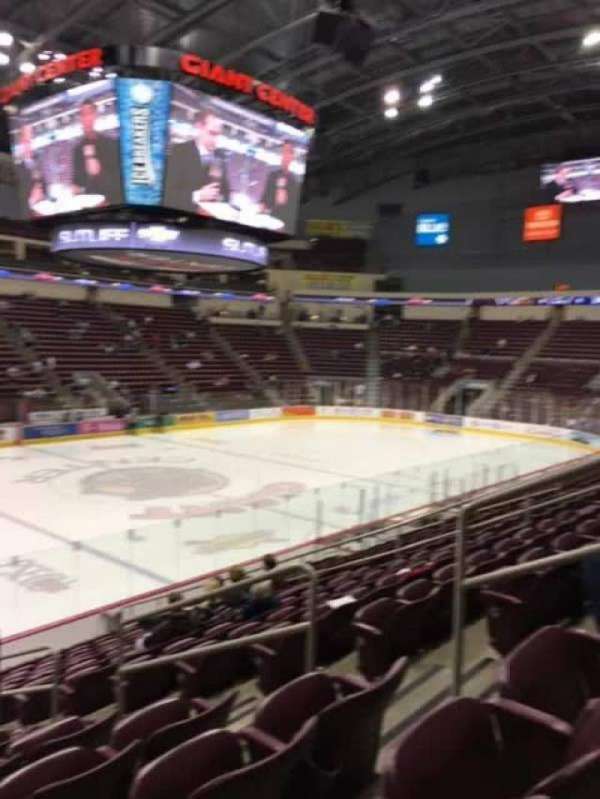 Giant Center, section: 105, row: P, seat: 5