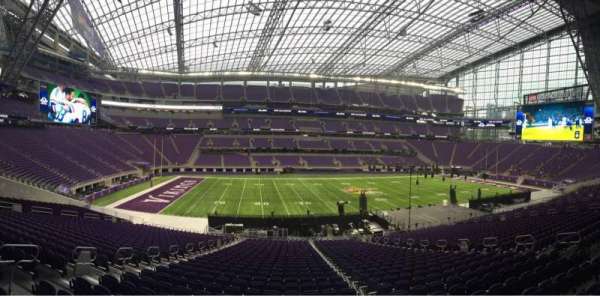 U.S. Bank Stadium, section: 111, row: 34, seat: 4