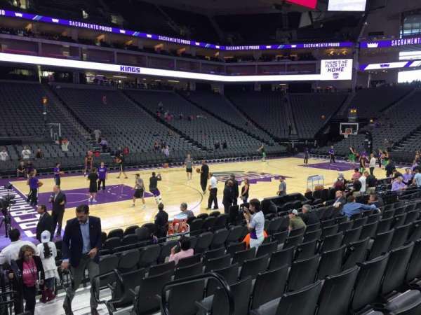 Golden 1 Center, section: 109, row: A, seat: 3