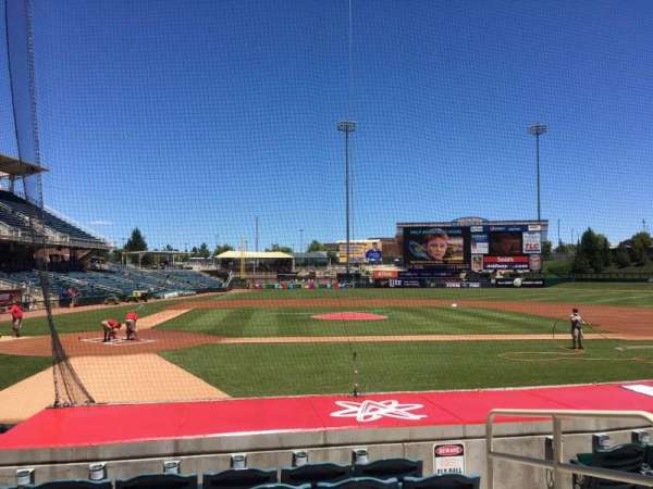 Isotopes Park, section: 108, row: J, seat: 3