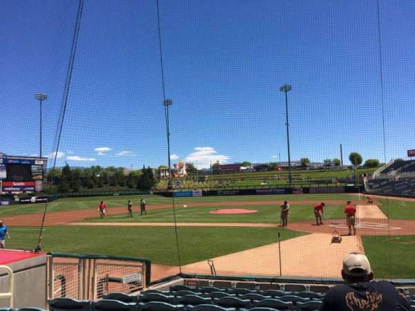 Isotopes Park, section: 105, row: I, seat: 8