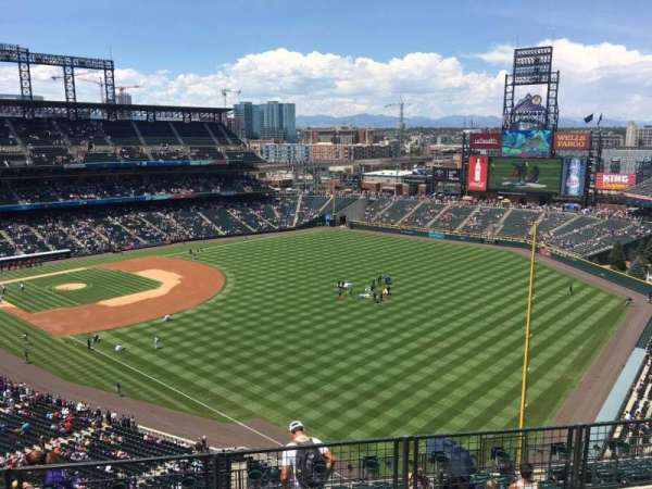 Coors Field, section: U312, row: 14, seat: 12