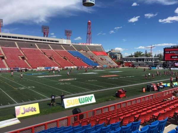 McMahon Stadium, section: I, row: 12, seat: 9