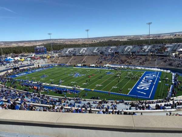 Falcon Stadium, section: U3, row: G, seat: 10