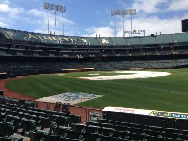 Oakland Coliseum, section: 105, row: 8