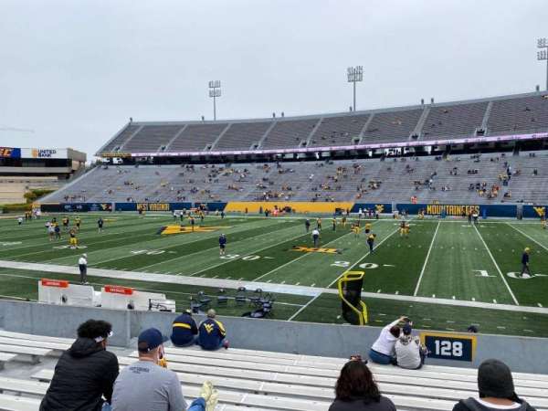 Mountaineer Field, section: 128, row: 15, seat: 111