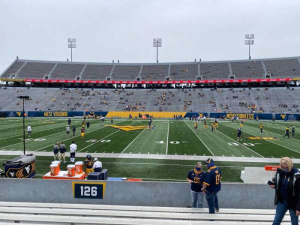 Mountaineer Field, section: 126, row: 10, seat: 120