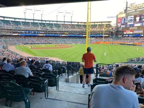 Comerica Park, section: 109, row: 46, seat: 20