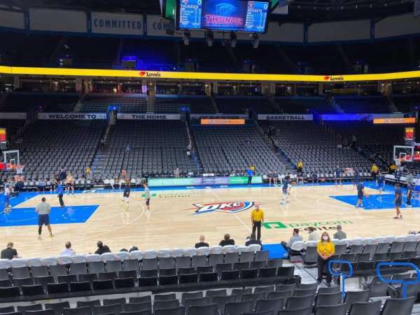 Paycom Center, section: 106, row: K, seat: 7