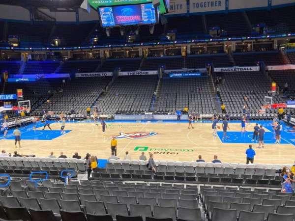 Paycom Center, section: 105, row: N, seat: 9