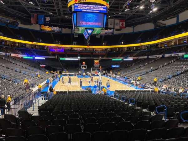 Paycom Center, section: 101, row: K, seat: 8