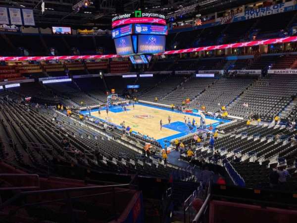 Paycom Center, section: 219, row: F, seat: 8