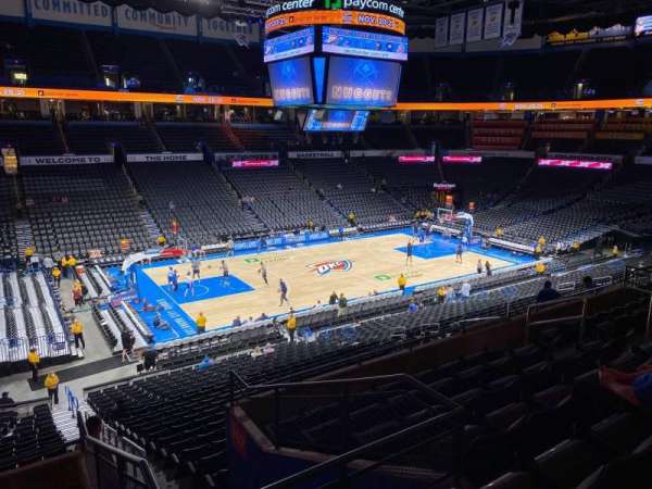 Paycom Center, section: 210, row: G, seat: 12