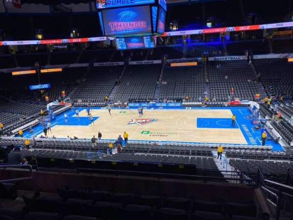 Paycom Center, section: 207, row: F, seat: 13