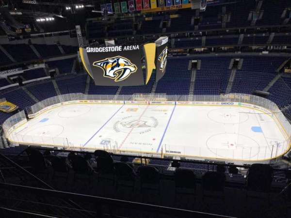 Bridgestone Arena, section: 327, row: H, seat: 4