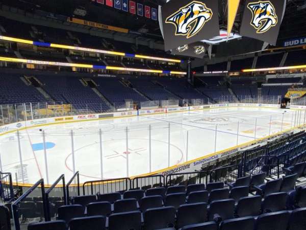 Bridgestone Arena, section: 103, row: Mm, seat: 10