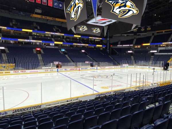Bridgestone Arena, section: 104, row: Mm, seat: 9