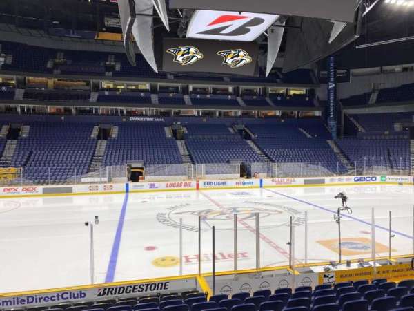 Bridgestone Arena, section: 105, row: Mm, seat: 12