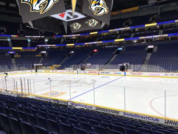 Bridgestone Arena, section: 107, row: Mm, seat: 12