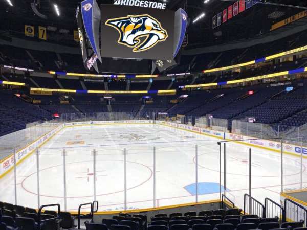 Bridgestone Arena, section: 110, row: Mm, seat: 12