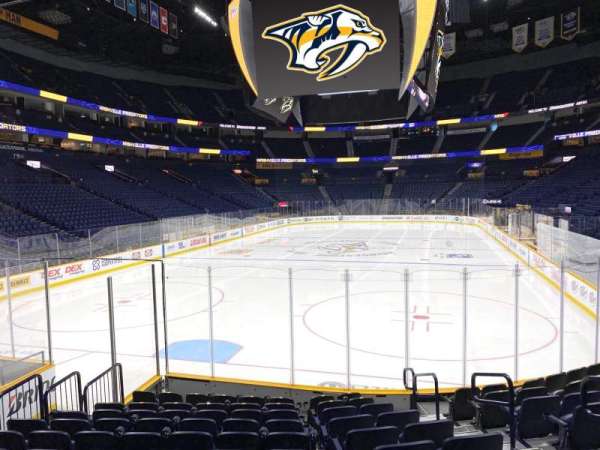 Bridgestone Arena, section: 111, row: Mm, seat: 4