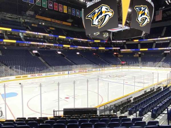 Bridgestone Arena, section: 113, row: Mm, seat: 10
