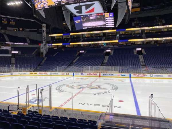 Bridgestone Arena, section: 116, row: Mm, seat: 9