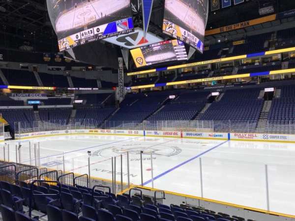 Bridgestone Arena, section: 117, row: Mm, seat: 10